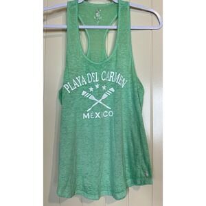 Playa Del Carmen Mexico Tank top Women size Large Summer Beach Vacation Souvenir